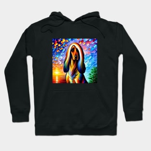 Afghan Hound Enjoying Nature Hoodie